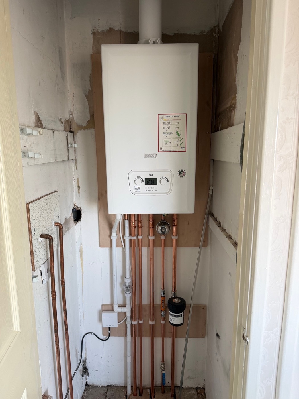 Boiler installation detail by Derek Stuart Heating & Gas